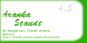 aranka staudt business card
